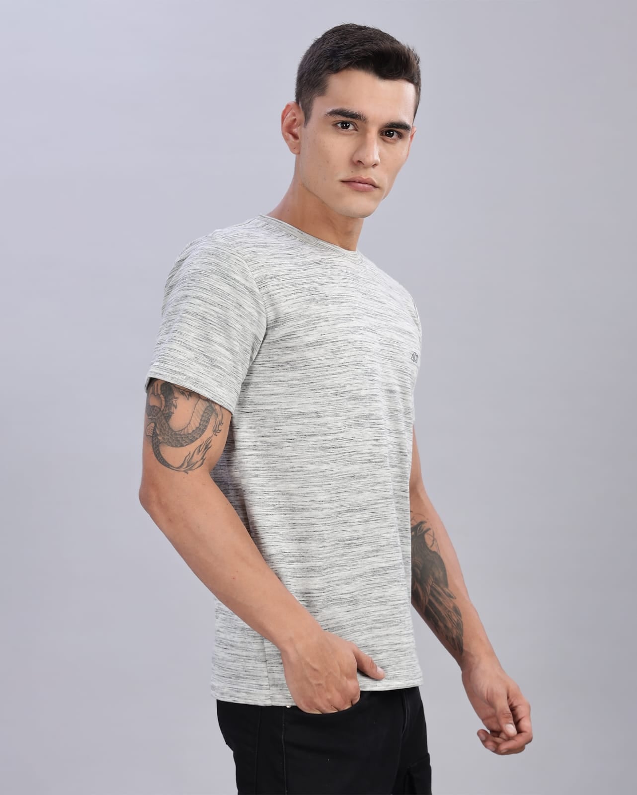 Black & White Slub | Regular Fit Unisex Tshirt