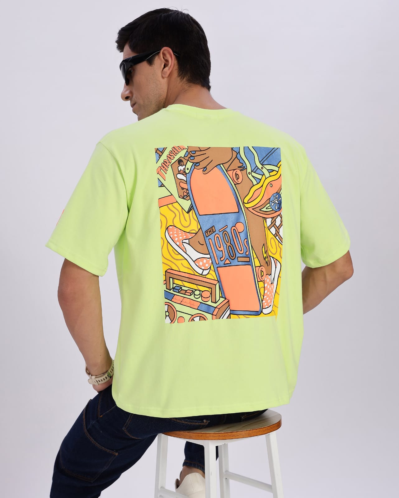 Neon Green " 1980's Tee" | Unisex Oversize T-Shirt