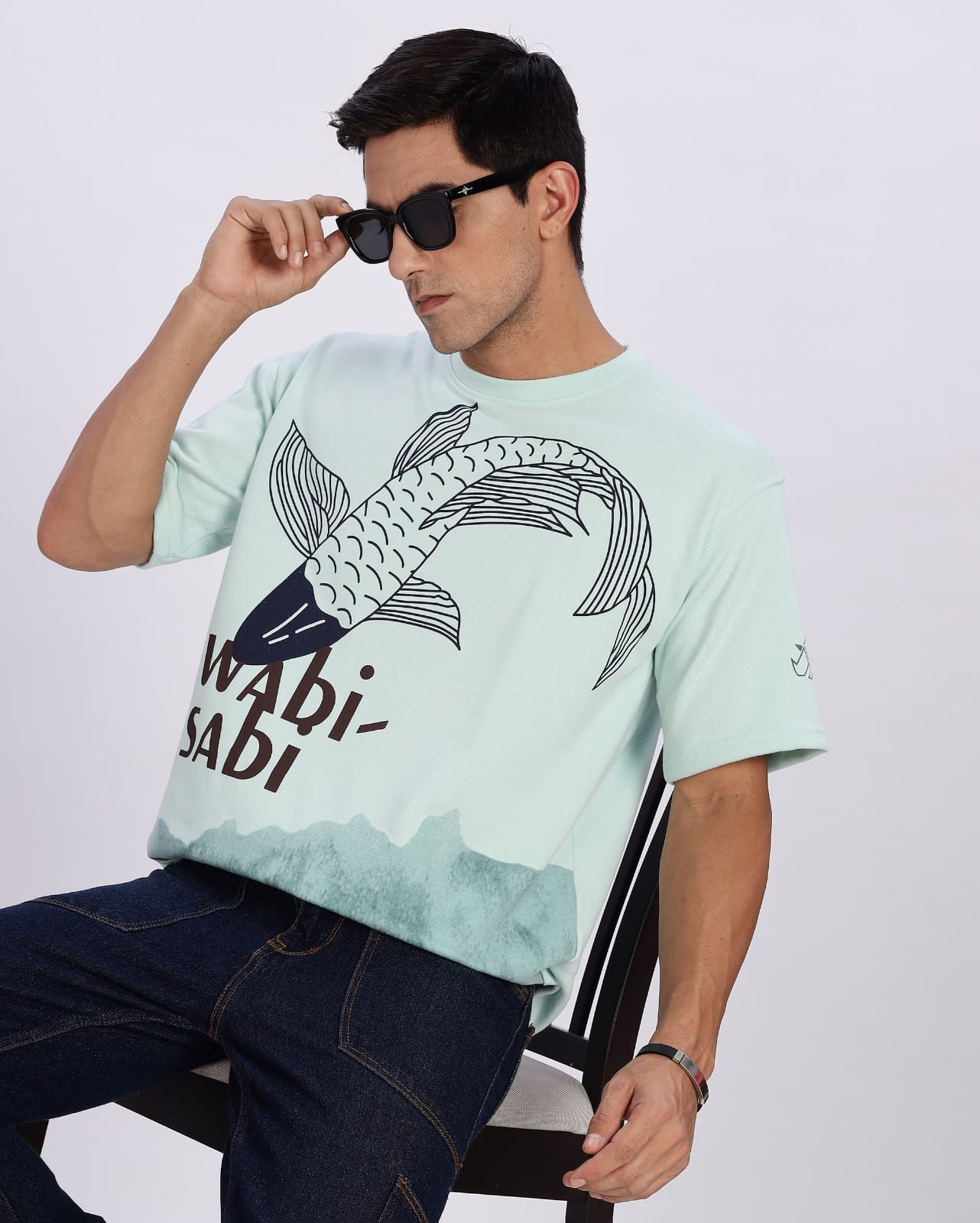 Light Blue " Wabi Sabi Tee" | Unisex Oversize T-Shirt