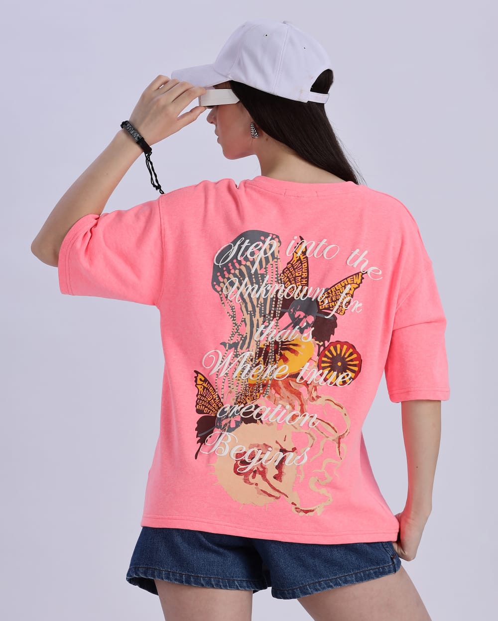 Deep Pink " Creation Tee" | Unisex Oversize T-shirt