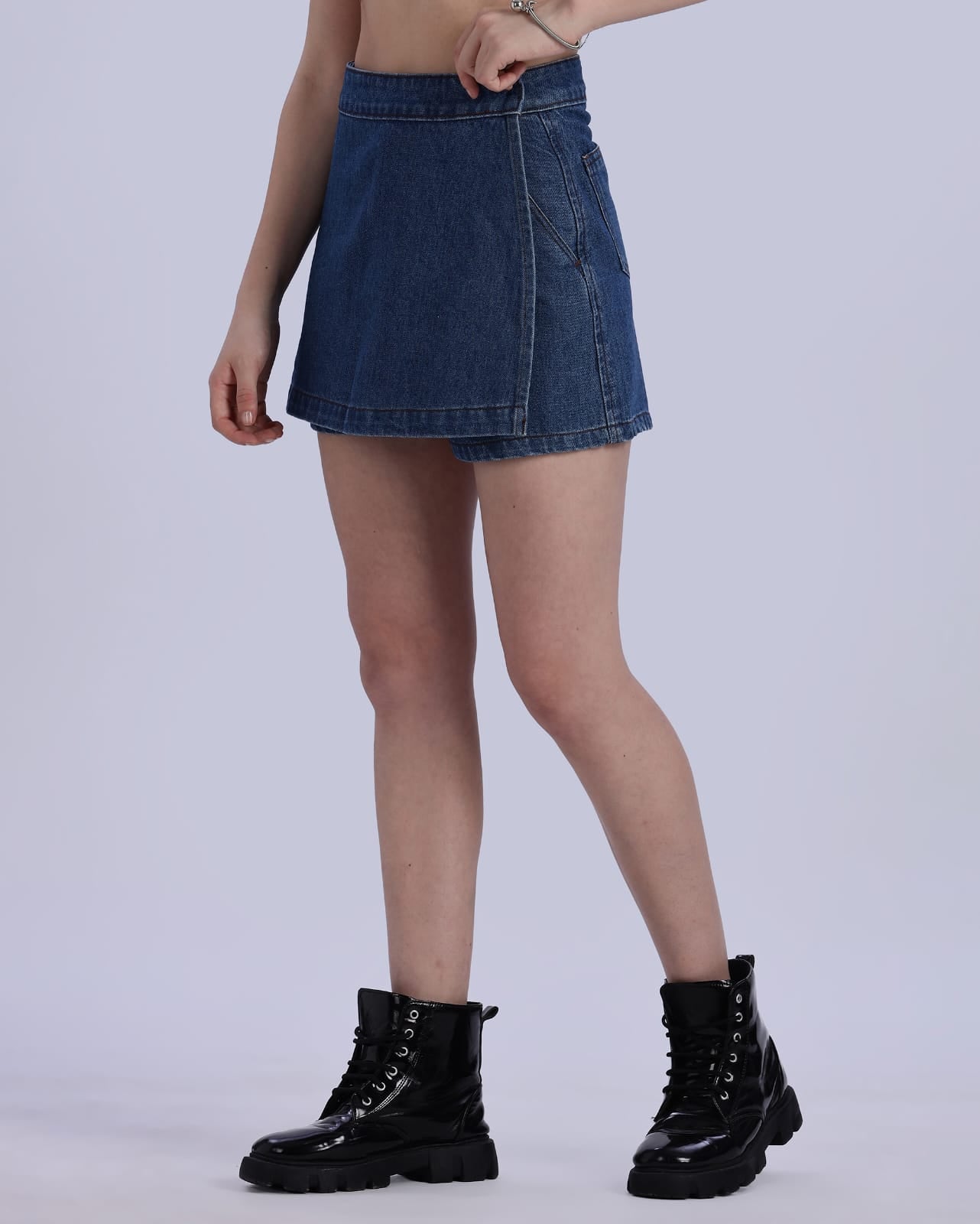 Mid Blue Women's Skorts