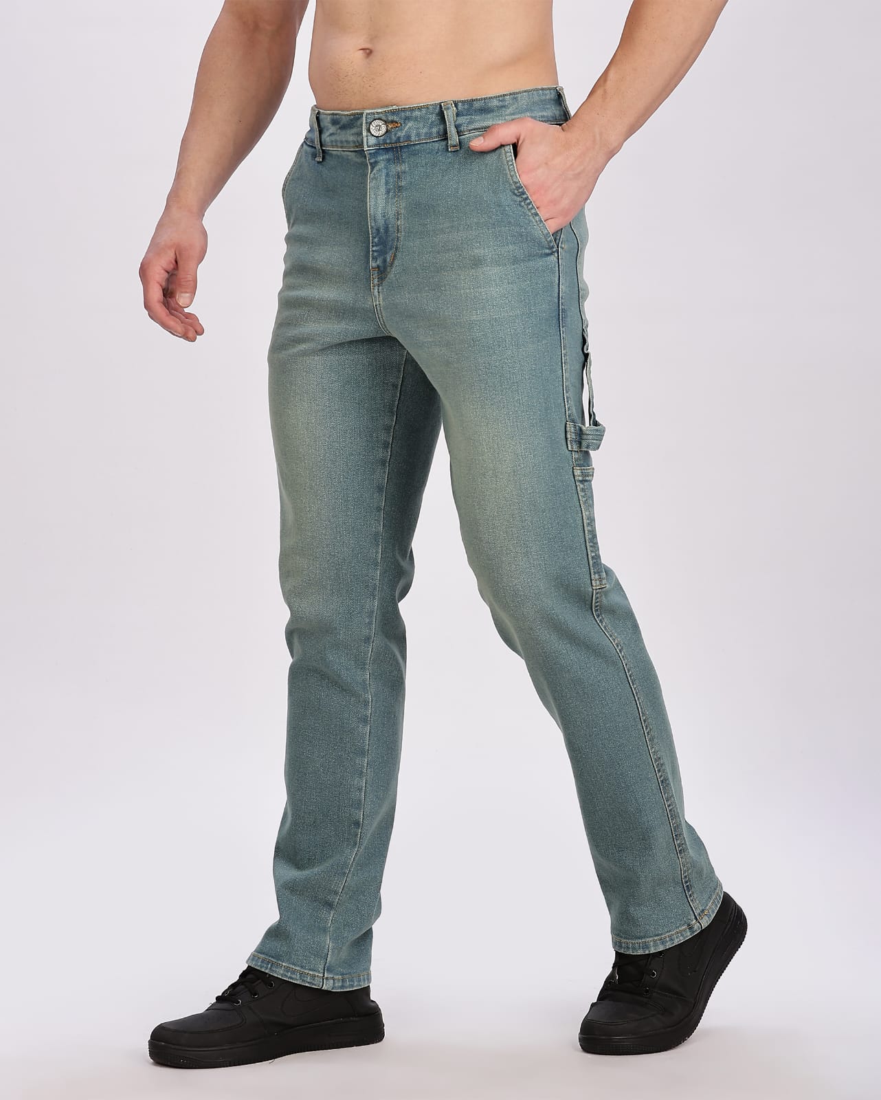 Blue Yellow Tint Men's Carpenter Denim