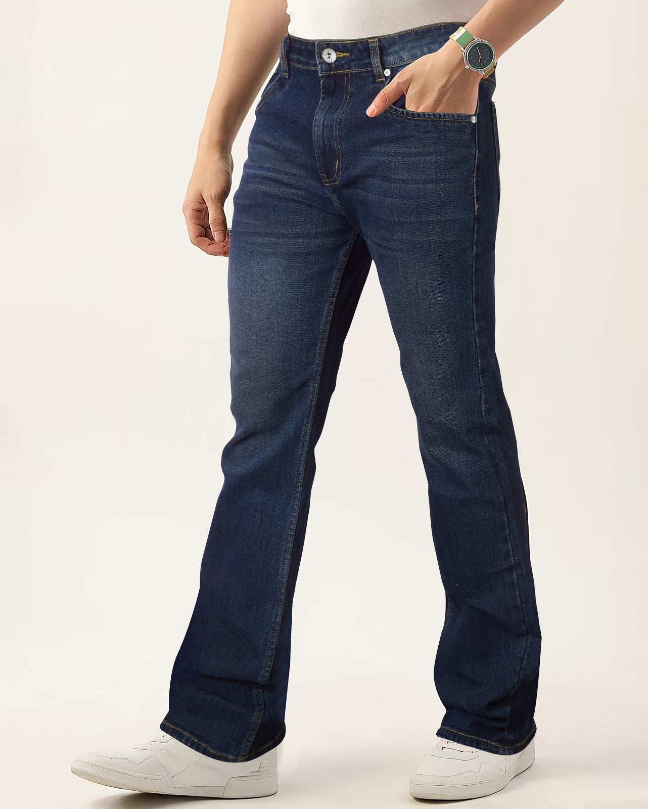 Dark Blue Tinted Men's Bootcut Denim