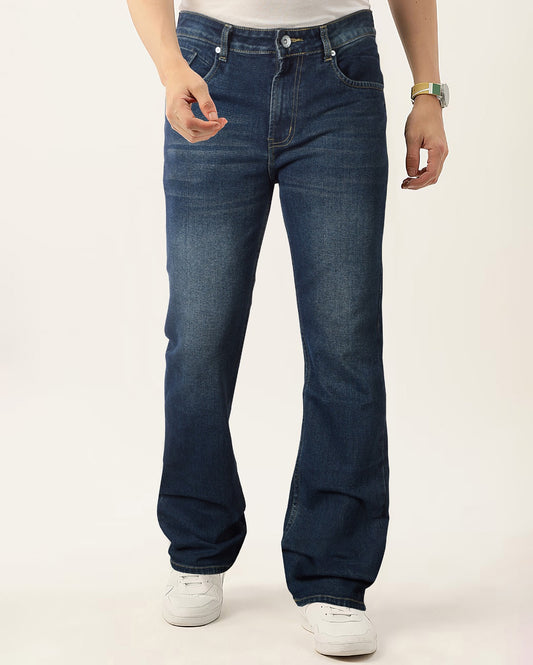 Dark Blue Tinted Men's Bootcut Denim