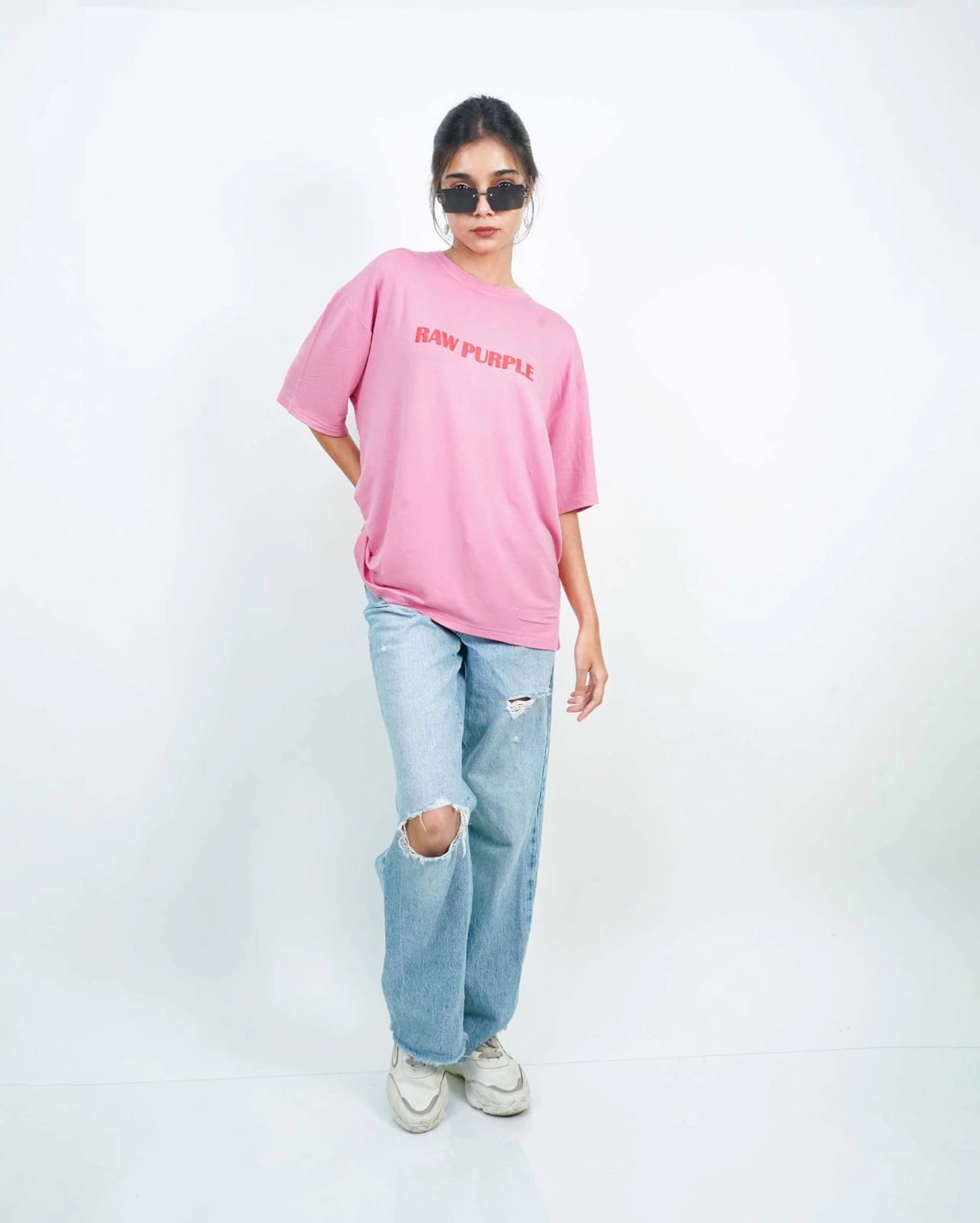 Bubble Gum Pink 'Chill Bear' | Unisex Oversized T-Shirt