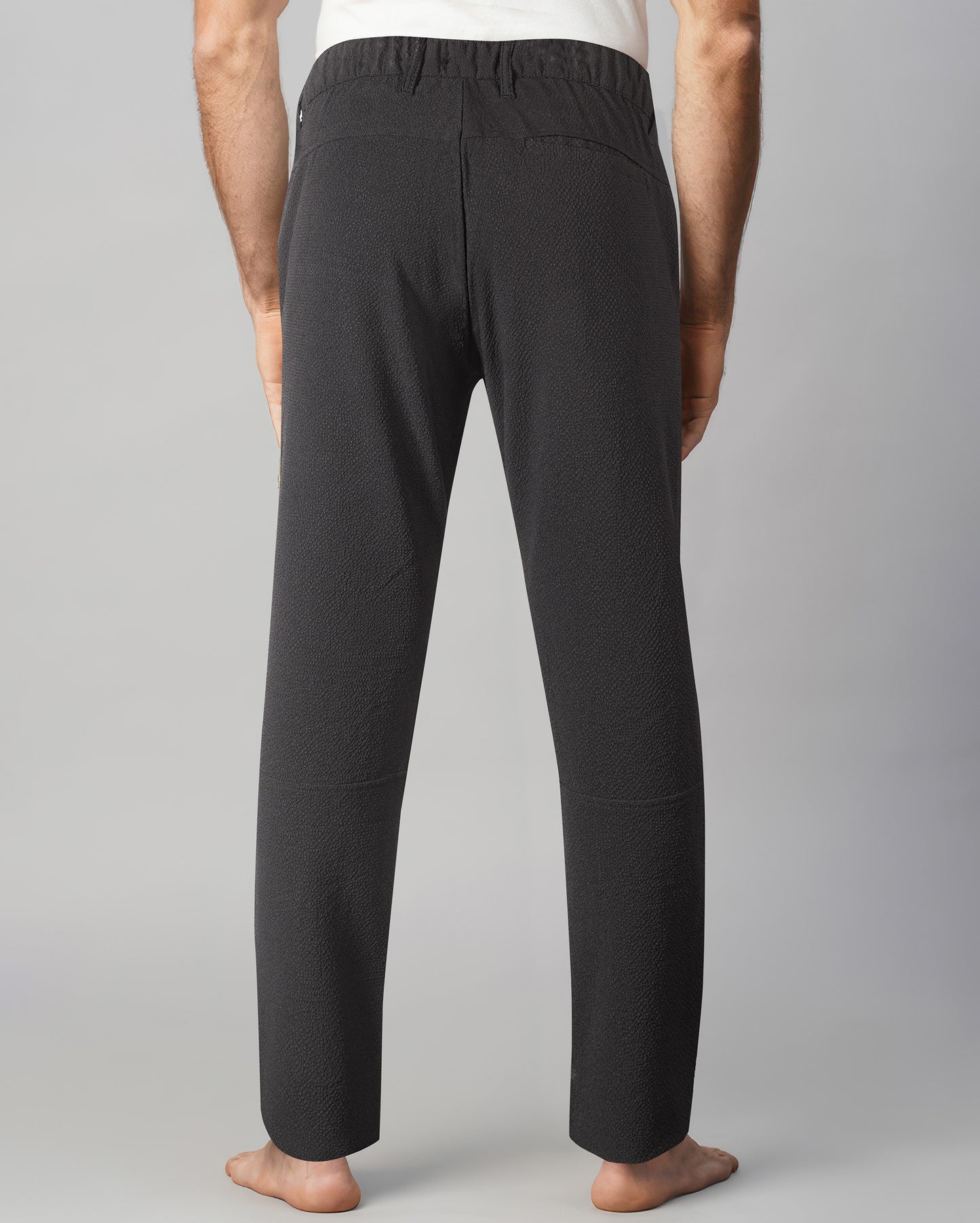 Black Slim Fit Unisex Pull-on Pants