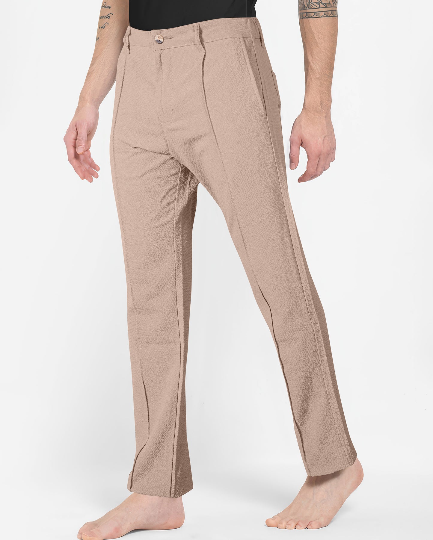 Khaki Slim Fit Unisex Pull-on Pants