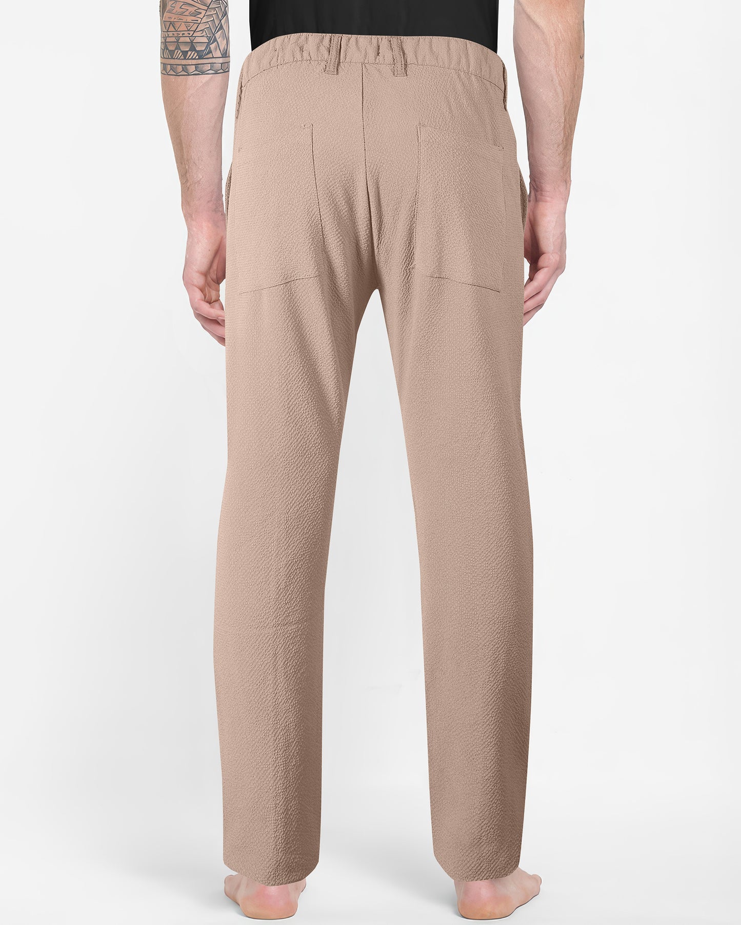 Khaki Slim Fit Unisex Pull-on Pants