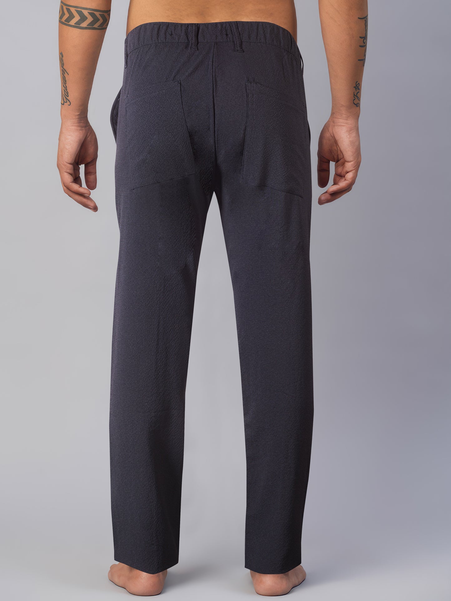 Navy Blue Slim Fit Unisex Pull-on Pants