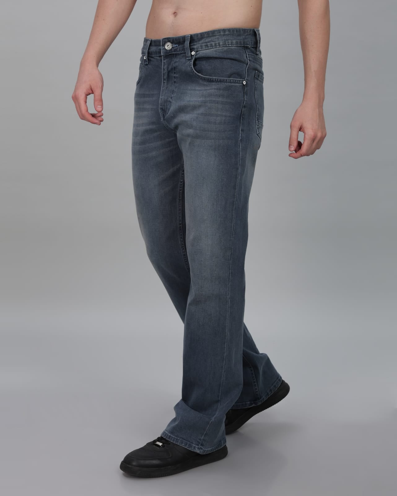 Stone Grey Men's Bootcut Denim