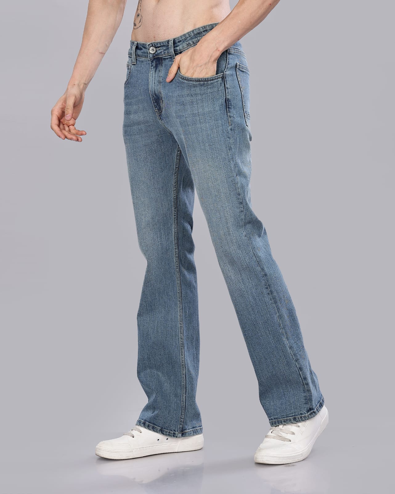 Light Blue Men's Bootcut Denim