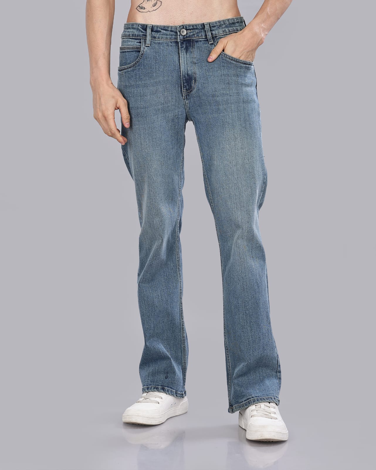 Light Blue Men's Bootcut Denim